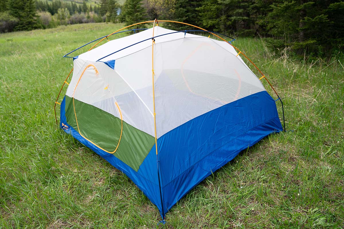 Marmot Tungsten 4P camping tent (set up without fly on)